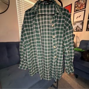 Green Plaid Shacket